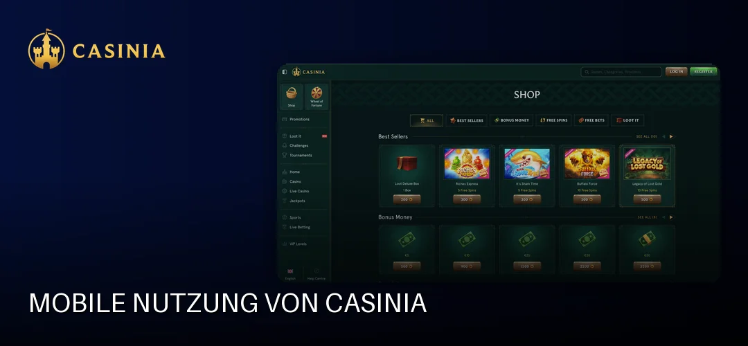 Casinia promotional banner