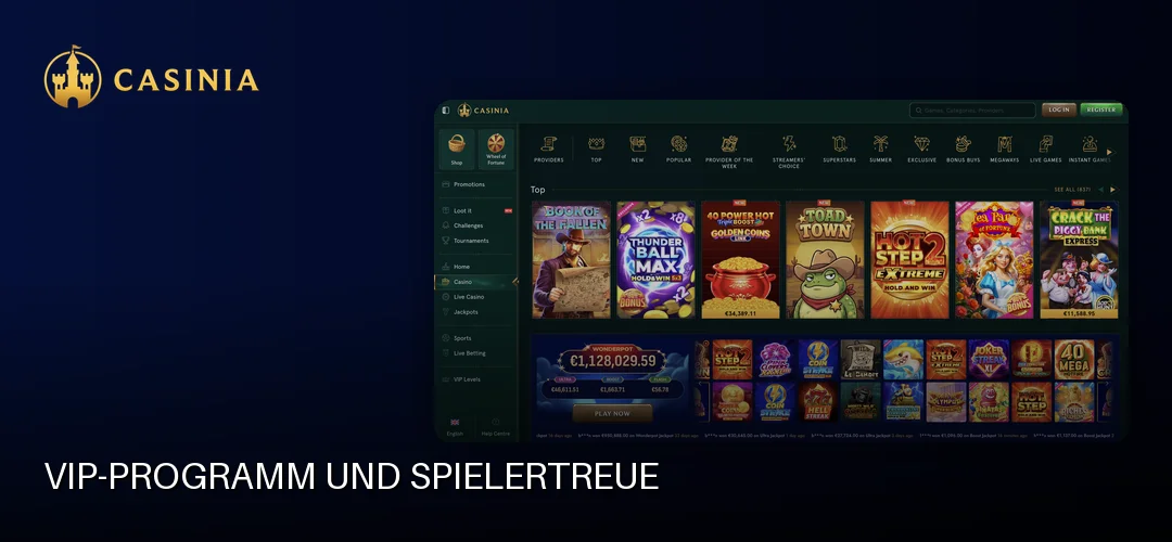Casinia promotional banner